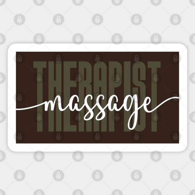 Massage Therapist Tall Font Contrast On Dark Design Massage